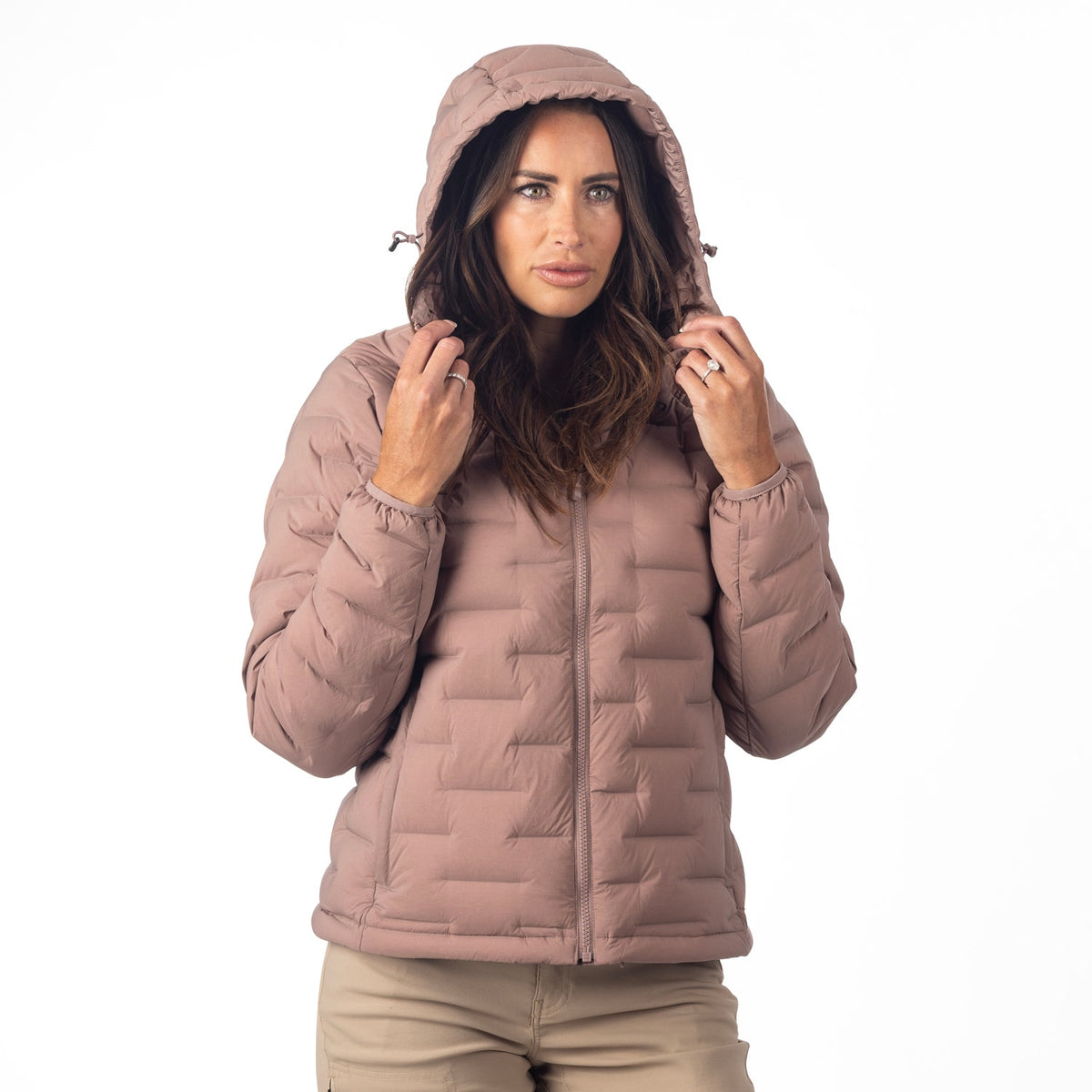 Luna Stretch Down Hooded Jacket