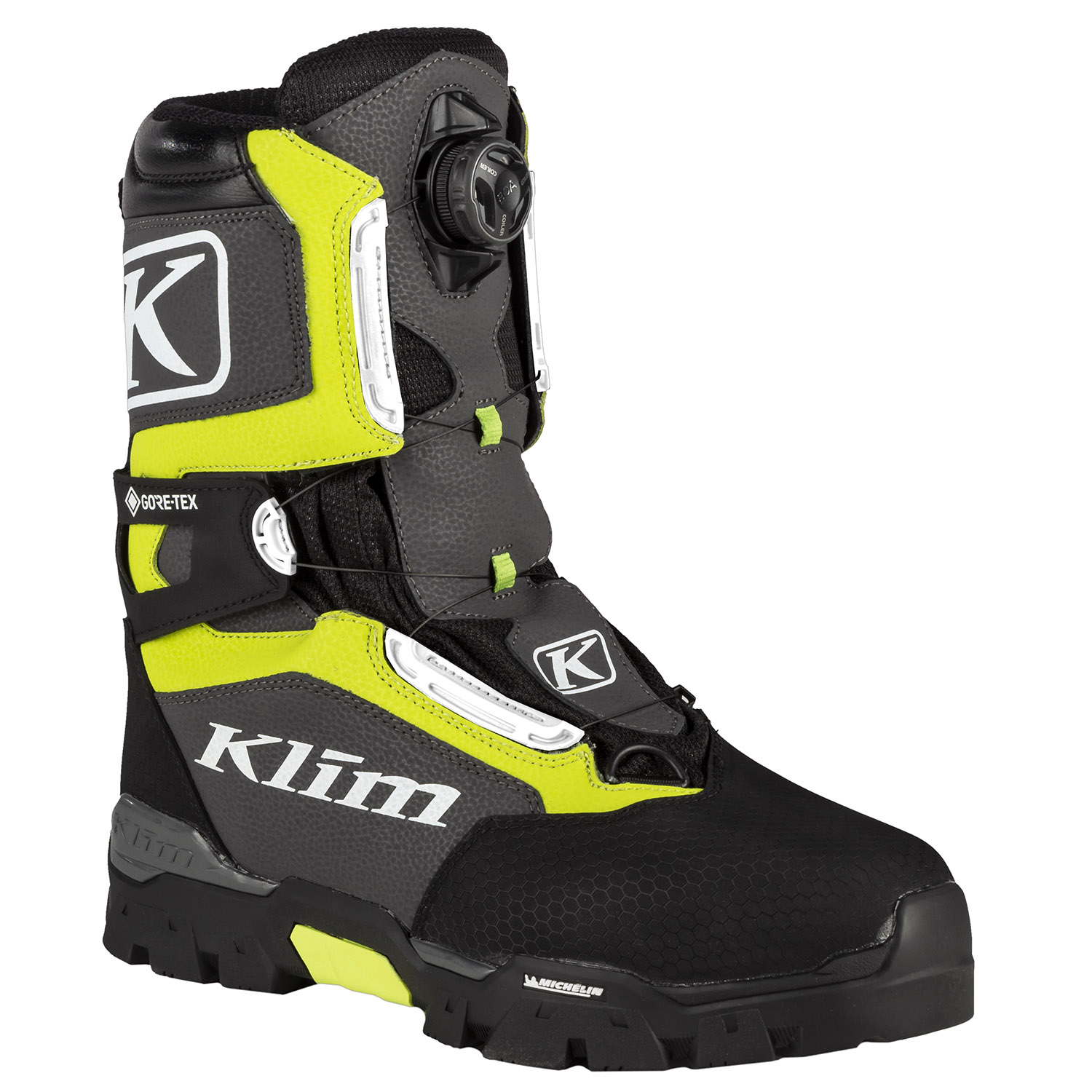 Klim Mens Klutch GTX BOA Insulated Snowmobile Boots Black 